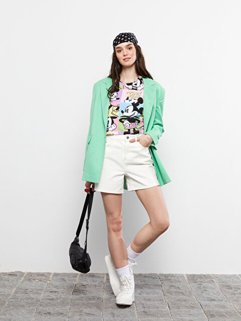 XSIDE Standard Fit Straight Pocket Detailed Women's Jean Shorts - S2G719Z8-KE8