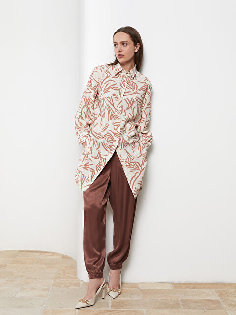 LCW Modest Patterned Women's Shirt Tunic - S2GA19Z8-LQY