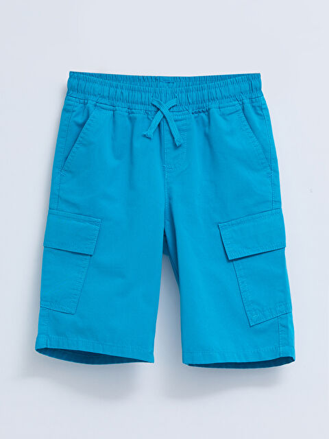 LCW Kids Basic Gabardine Boys Cargo Shorts With Elastic Waist - S2GA75Z4-R0Z