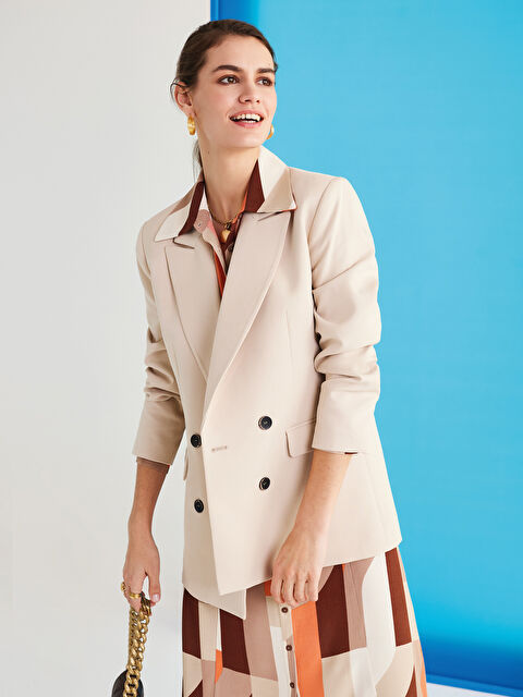 LCWAIKIKI Classic Buttoned Regular Long Sleeve Women's Blazer Jacket - S2GI80Z8-FWZ