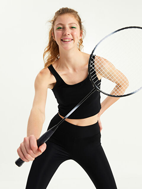 XSIDE U Neck Plain Strappy Women's Crop Top - S2GP76Z8-CVL