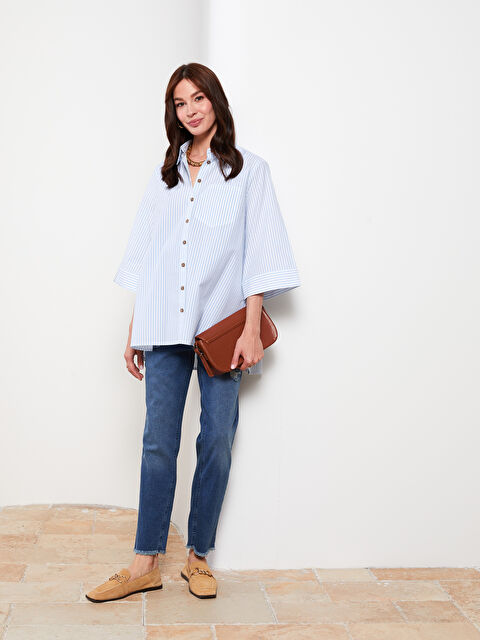 LCWAIKIKI Maternity Karın Panelli Yırtık Detaylı Hamile Rodeo Jean Pantolon