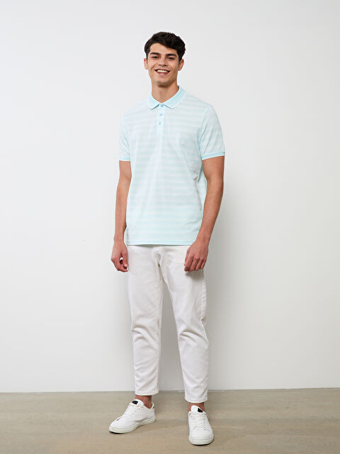 LCWAIKIKI Classic Polo Neck Short Sleeve Striped Men's T-Shirt - S2GU34Z8-LJN