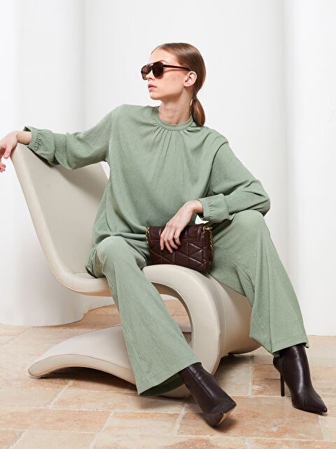 LCW Modest تونيك نسائي بأكمام طويلة سادة برقبة دائرية - S2GV83Z8-S4H