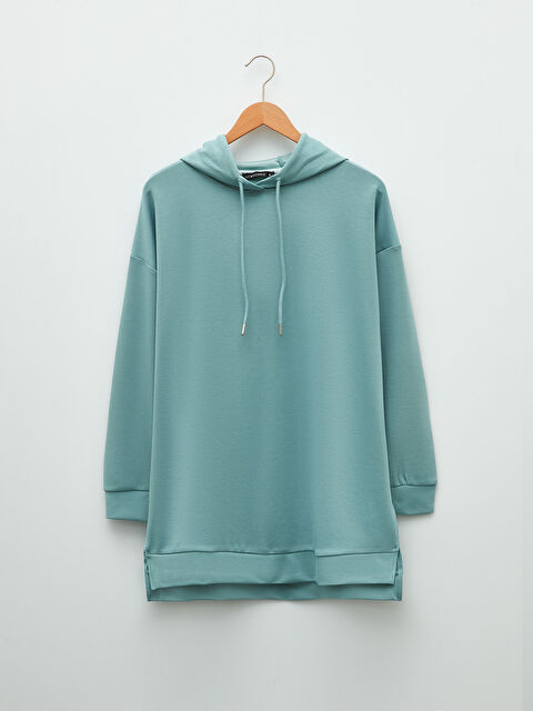 LCW Modest Hooded Regular Long Sleeve Women's Sweatshirt Tunic - S2H202Z8-RUY