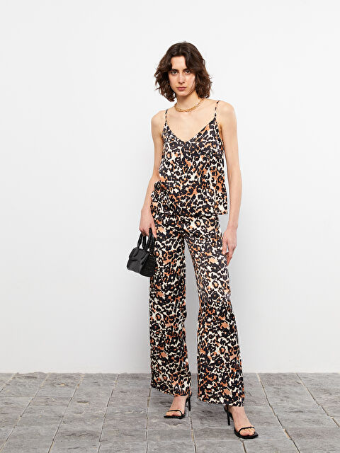 LCW Vision V Neck Patterned Viscose Women's Blouse - S2H223Z8-LQY