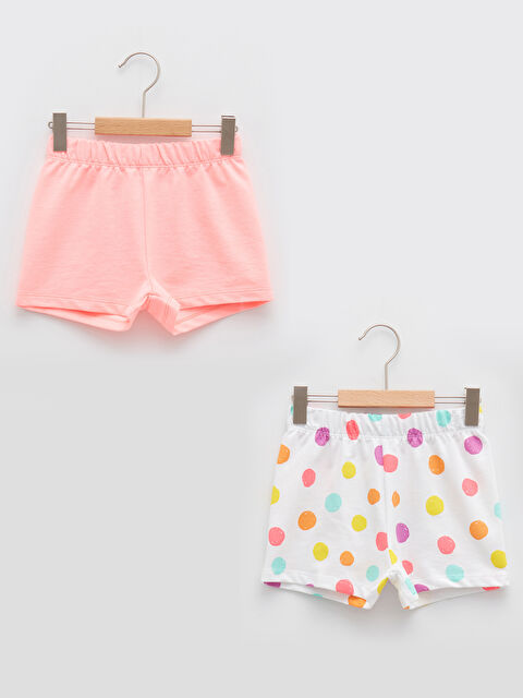 LCW baby Elasticated Waist Baby Girls' Shorts 2 Pack - S2H744Z1-LU8