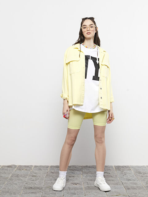 XSIDE شۆرتی وەرزشی کەمەر لاستیکی سادە بۆ ژنان