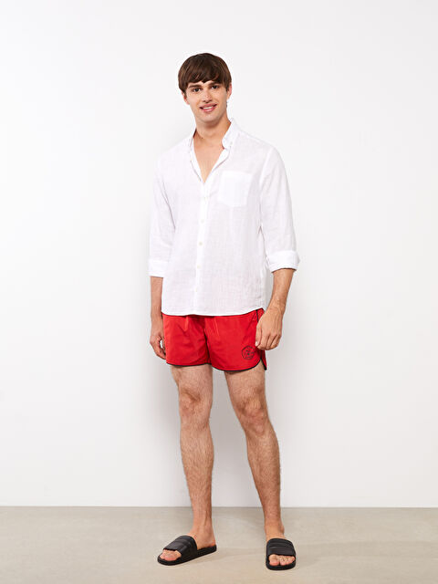 LCW SWIMWEAR Kısa Boy Baskılı Erkek Deniz Şortu