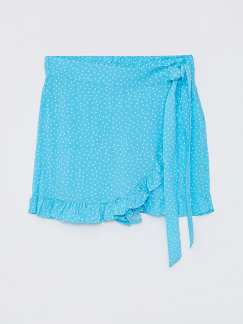 XSIDE Beli Lastikli Desenli Viskon Kadın Şort Etek - S2HA68Z8-QYG