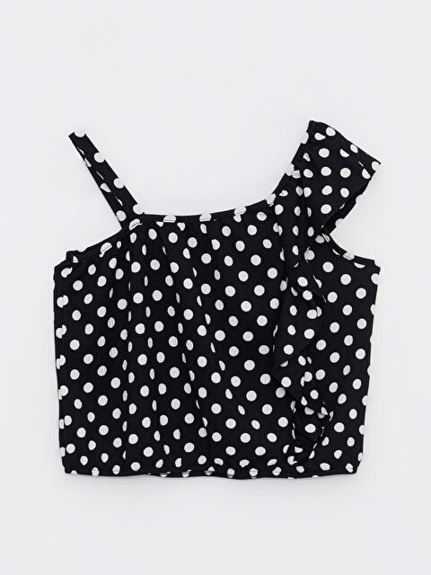 LCW Kids Μπλούζα Κοριτσιών Με Βολάν Και Σχέδιο Πουά - S2HD97Z4-LQJ