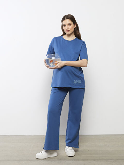 LCWAIKIKI Maternity Karın Panelli Düz Cep Detaylı Pamuklu Hamile Eşofman Altı - S2HF33Z8-HQ6