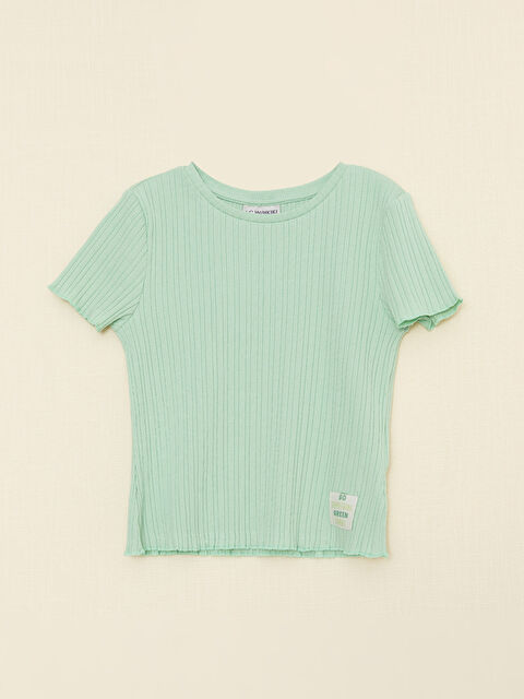 LCW Kids Crew Neck Basic Short Sleeve Girls' T-Shirt - S2HF36Z4-FGX