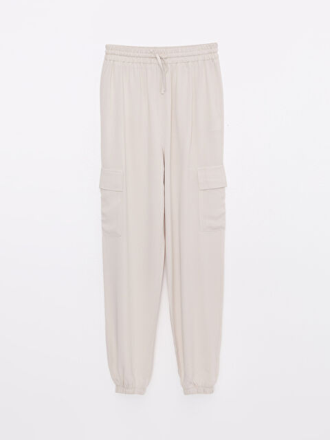 LCW Kids Basic Viscose Girl Jogger Trousers With Waist Elastic - S2HF62Z4-QW5