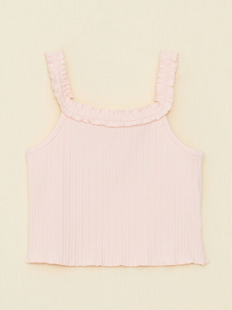 LCW Kids U Neck Basic Girls' Singlet - S2HF95Z4-FX2