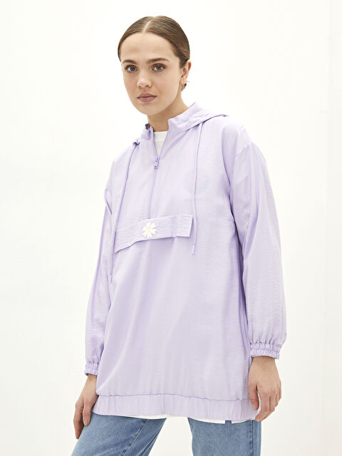 LCW Modest Women's Hooded Printed Long Sleeve Tunic - S2HL99Z8-G7S