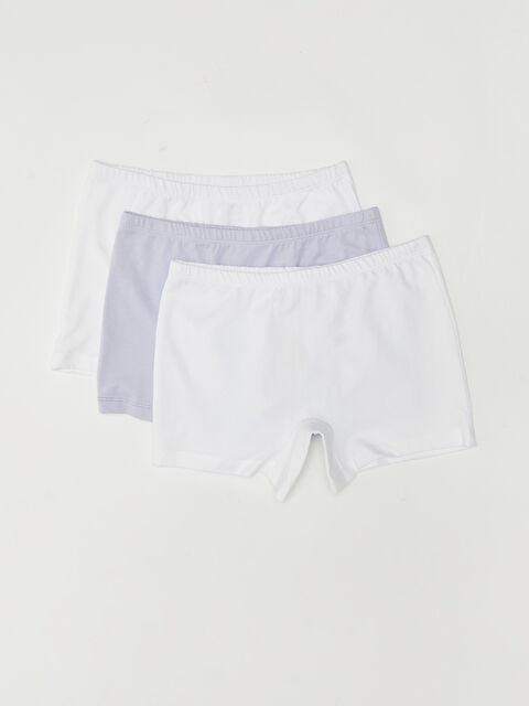 LCW Kids Basic Cotton Girls' Boxer 3-Pack - S2HO55Z4-E5X
