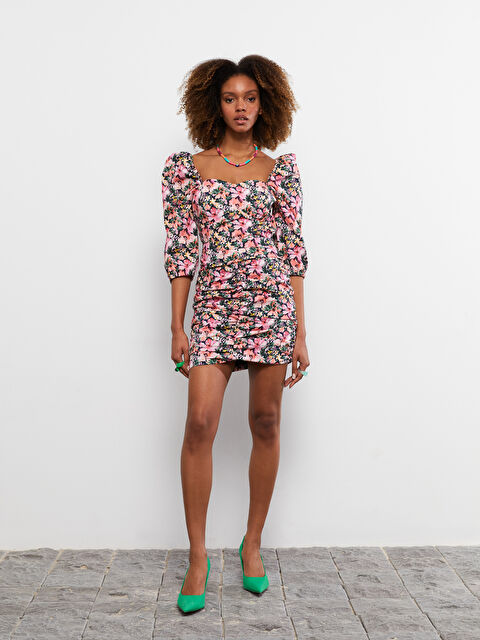 LCW Limited Beli Fermuarlı Çiçekli Kadın Etek