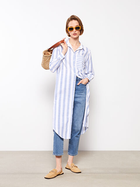 LCWAIKIKI Classic Striped Women's Shirt Tunic - S2HP77Z8-LGS