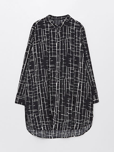 LCWAIKIKI Classic Tunique Chemise à Motifs pour Femmes avec Col Mao - S2HR11Z8-LQJ