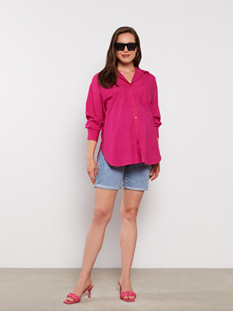 LCWAIKIKI Maternity Karın Panelli Standart Fit Düz Hamile Jean Şort - S2HU59Z8-311