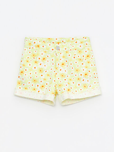 LCW Kids Shorts Fille en Gabardine à Motifs - S2HU96Z4-LRH