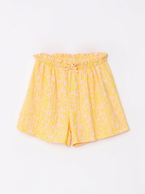 LCW Kids Girls' Patterned Shorts with Elastic Waist - S2HV03Z4-LUG