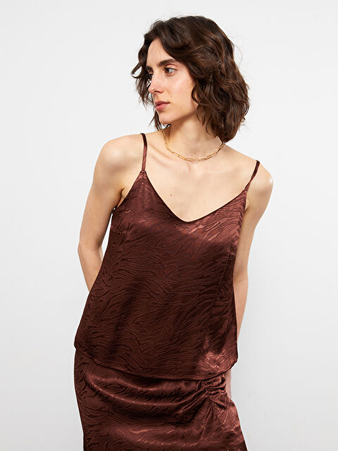 LCW Vision V Neck Patterned Viscose Women's Blouse - S2I063Z8-KDY