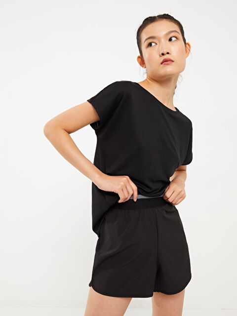 XSIDE ACTIVE Kadın Beli Lastikli Düz Spor Şort