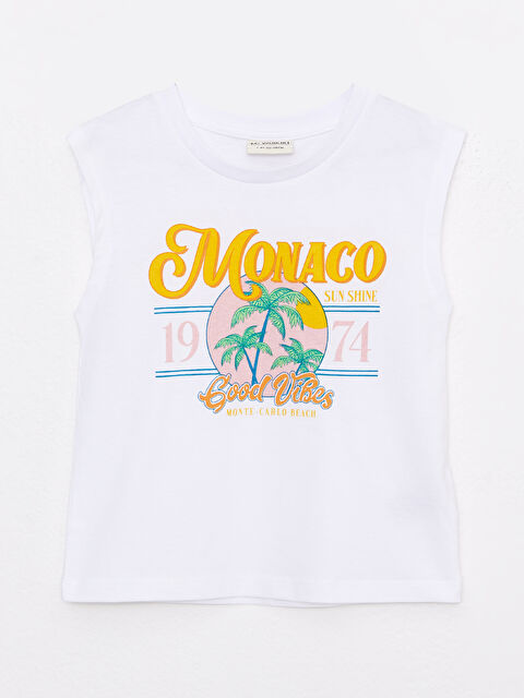 LCW Kids Crew Neck Printed Cotton Girl T-Shirt - S2I124Z4-R9K