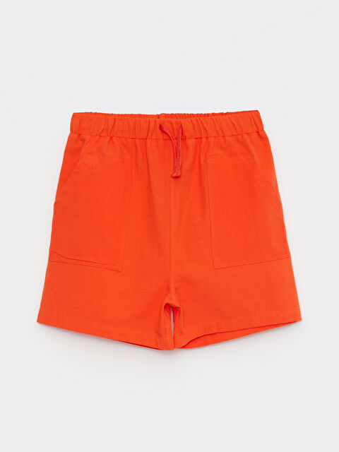 LCW Kids Basic Gabardine Girl Shorts With Elastic Waist - S2I238Z4-GRM