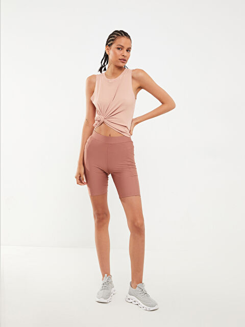 XSIDE ACTIVE شورت رياضي ليجن سادة بخصر مرن للسيدات - S2I497Z8-RG3