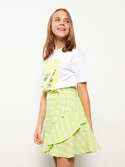 LCW Kids Jupe Fille Écossaise à Taille Élastiquée - S2I585Z4-LME