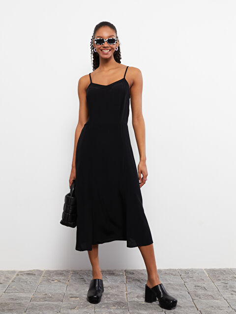 LCW Vision Sweetheart Neck Plain Strappy Women's Dress - S2I638Z8-CVL