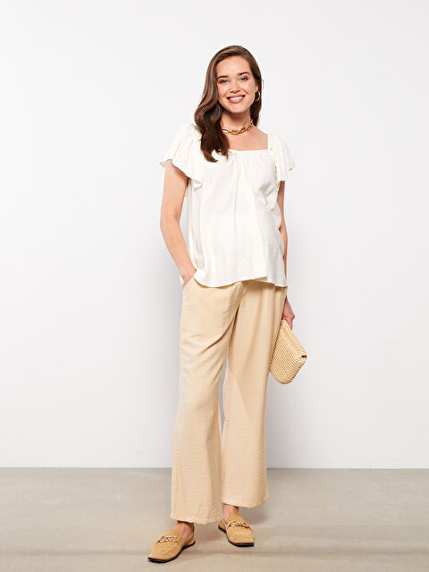 LCWAIKIKI Maternity Belly Paneled Plain Belmando Maternity Pants - S2IB59Z8-FVU