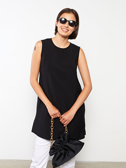 LCW Modest Women's Crew Neck Straight Sleeveless Tunic - S2IB89Z8-RQL