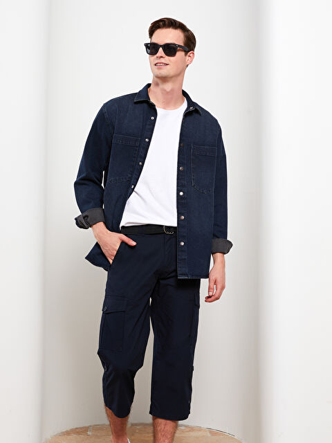 LCWAIKIKI Classic Standart Kalıp Kemerli Erkek Roller Şort