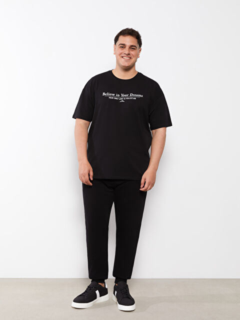 SOUTHBLUE تيشيرت رجالي واسع الحجم برقبة دائرية وأكمام قصيرة مصنوع من قماش جيرسي ومطبوع - S2IC60Z8-CVL