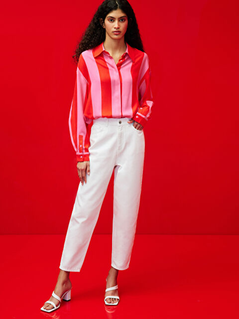 LCW Modest Comfortable Fit Straight Pocket Detailed Women's Jean Trousers - S2IE22Z8-844