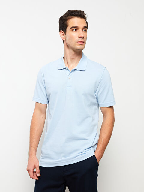 LCWAIKIKI Basic تيشيرت بياقة بولو كم قصير بيكيه للرجال - S2IF81Z8-PAU