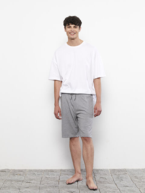 LC WAIKIKI Standard Fit Men's Pyjama Bottom Shorts - S2IG48Z8-HZX