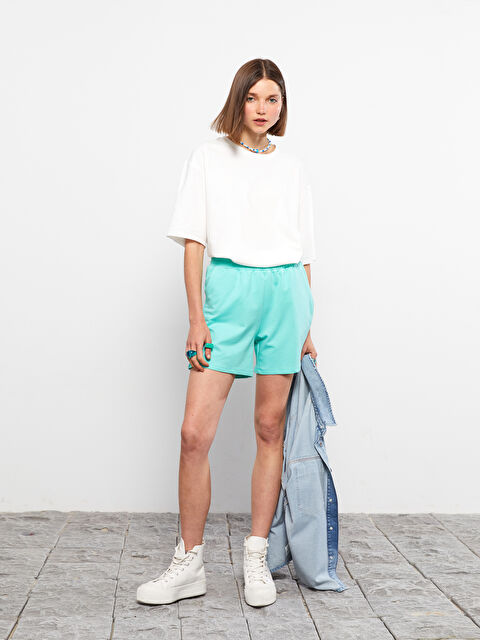 LCW Vision Kadın Beli Lastikli Düz Şort