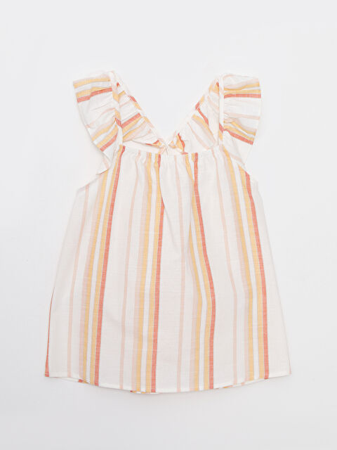 LCW Kids Boat Neck Striped Cotton Girls' Blouse - S2IL18Z4-LGZ