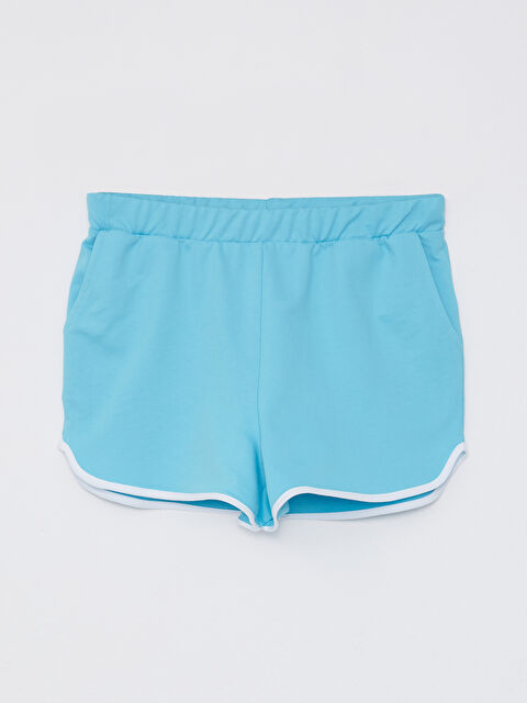 XSIDE Beli Lastikli Düz Cep Detaylı Pamuklu Kadın Bermuda Şort