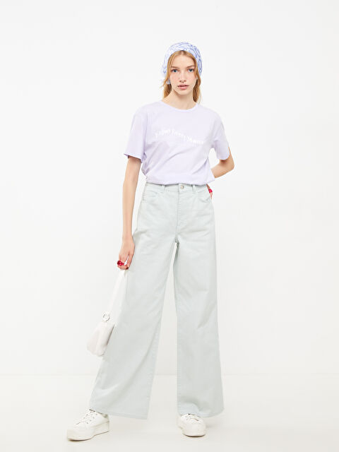 LCW Jeans Women's High Waist Wideleg Straight Pocket Detailed Jean Trousers - S2IU74Z8-S5F