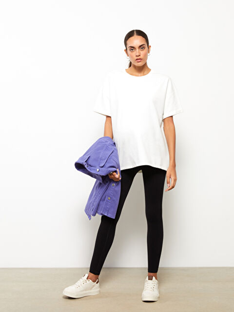 LCWAIKIKI Maternity Beli Lastikli Düz Hamile Tayt - S2J015Z8-CVL