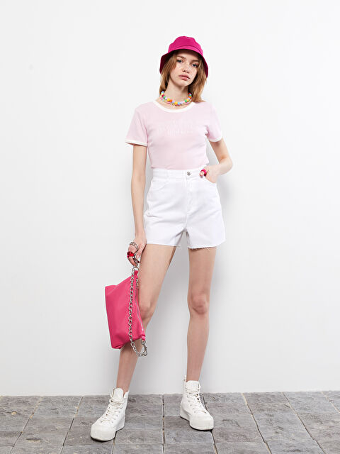 LCW Vision Standart Fit Düz Cep Detaylı Kadın Bermuda Şort