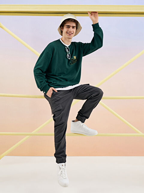 XSIDE Slim Fit Gabardin Erkek Jogger Pantolon - W25522Z8-SEH