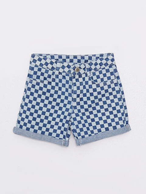 LCW Kids Checked Girl Jean Shorts - S2JD56Z4-H45