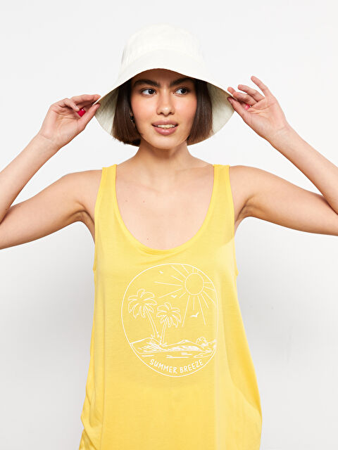 LCW Vision Débardeur Athlète Imprimé Viscose Encolure En U - S2JI70Z8-GAU